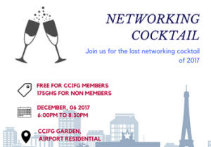 CCIFG LAST NETWORKING COCKTAIL OF 2017 – 6TH DECEMBER